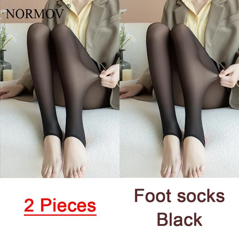 2 Pieces Winter Women Warm Leggings High Waist