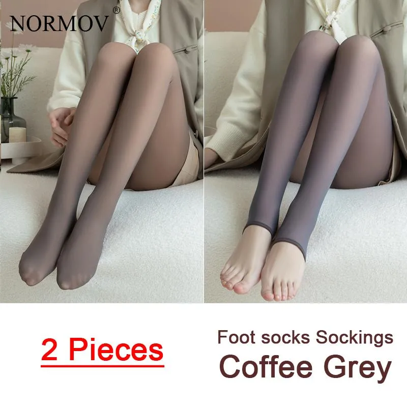 2 Pieces Winter Women Warm Leggings High Waist