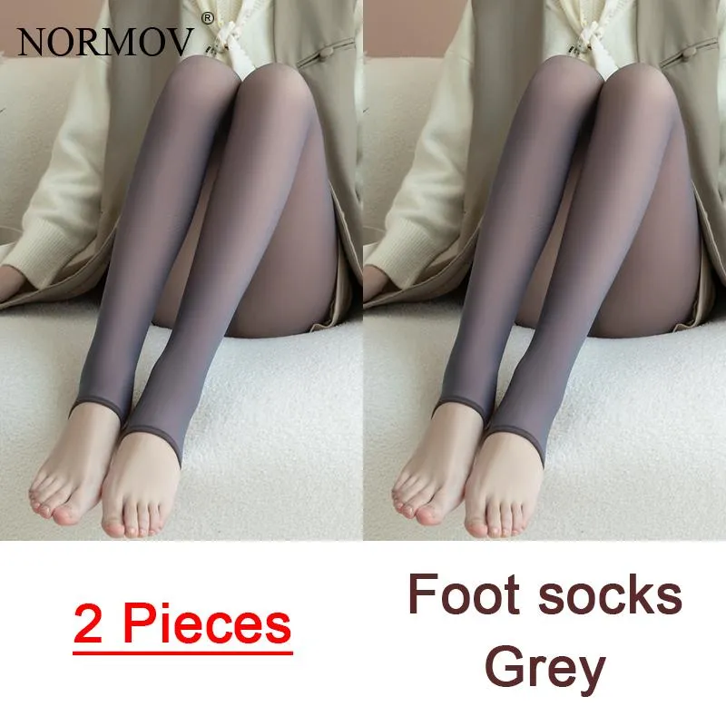 2 Pieces Winter Women Warm Leggings High Waist