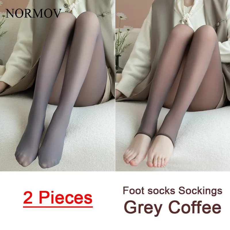 2 Pieces Winter Women Warm Leggings High Waist
