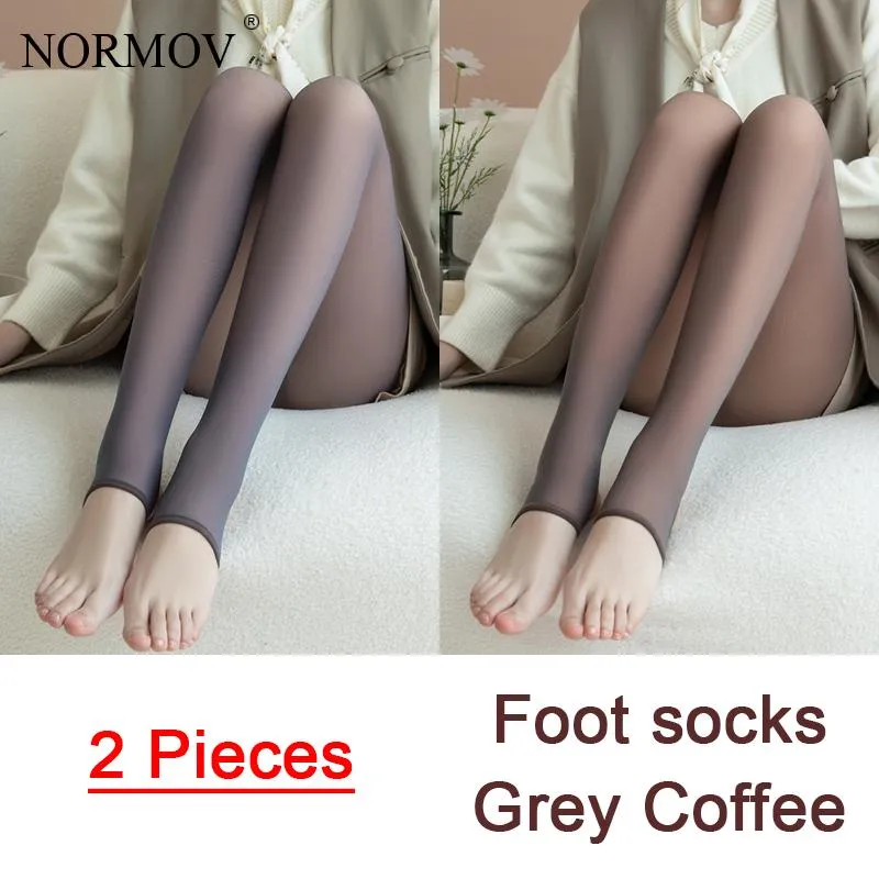 2 Pieces Winter Women Warm Leggings High Waist