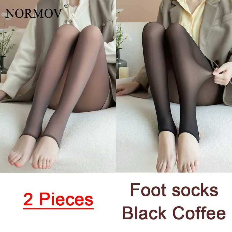 2 Pieces Winter Women Warm Leggings High Waist