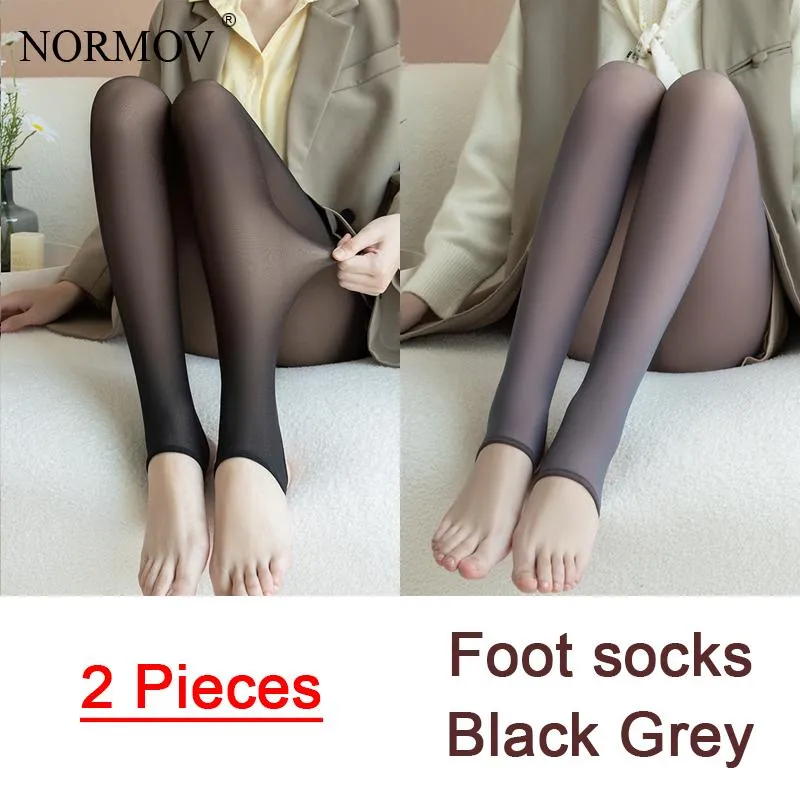2 Pieces Winter Women Warm Leggings High Waist