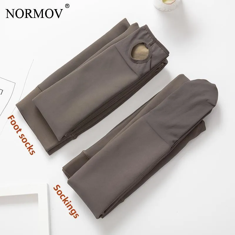 2 Pieces Winter Women Warm Leggings High Waist