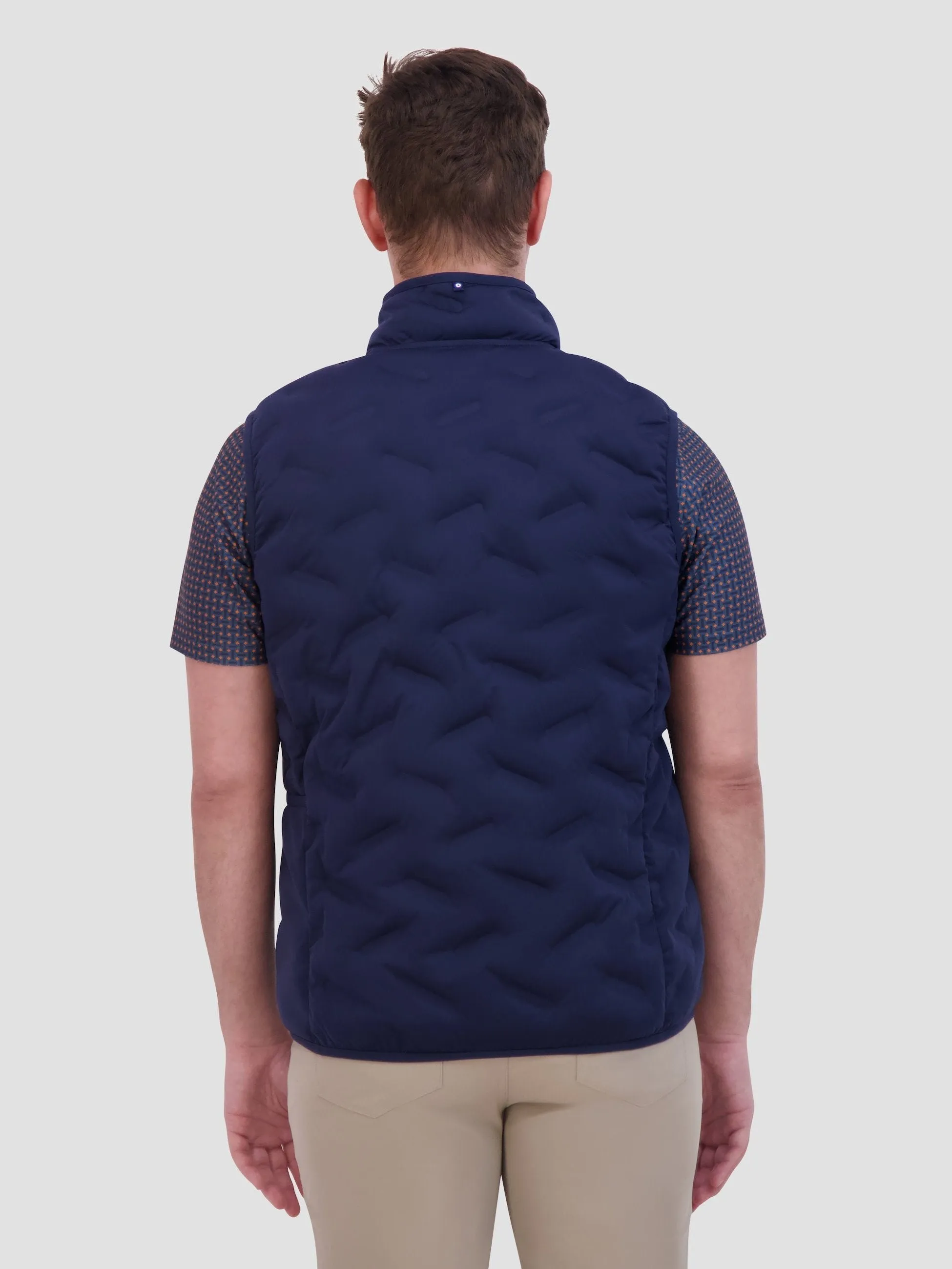4Way Stretch Seamless Quilt Vest - Navy