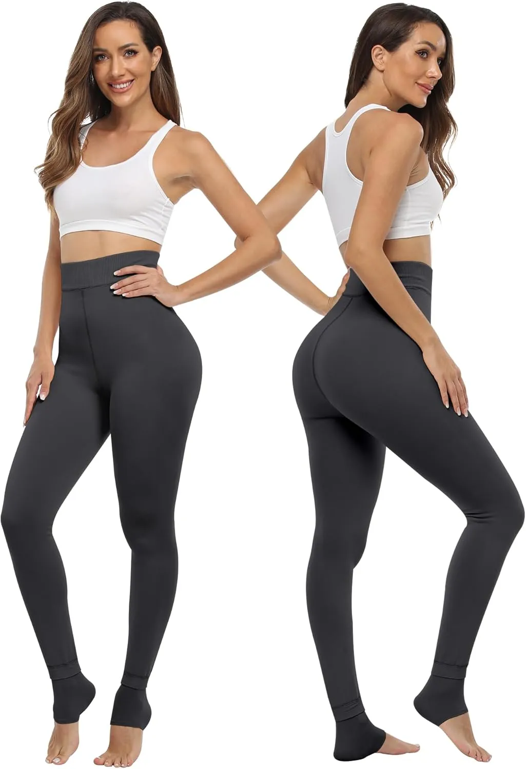 ATHVOTAR Fleece Lined Winter Warm Leggings for Women Thick Thermal Velvet Tights