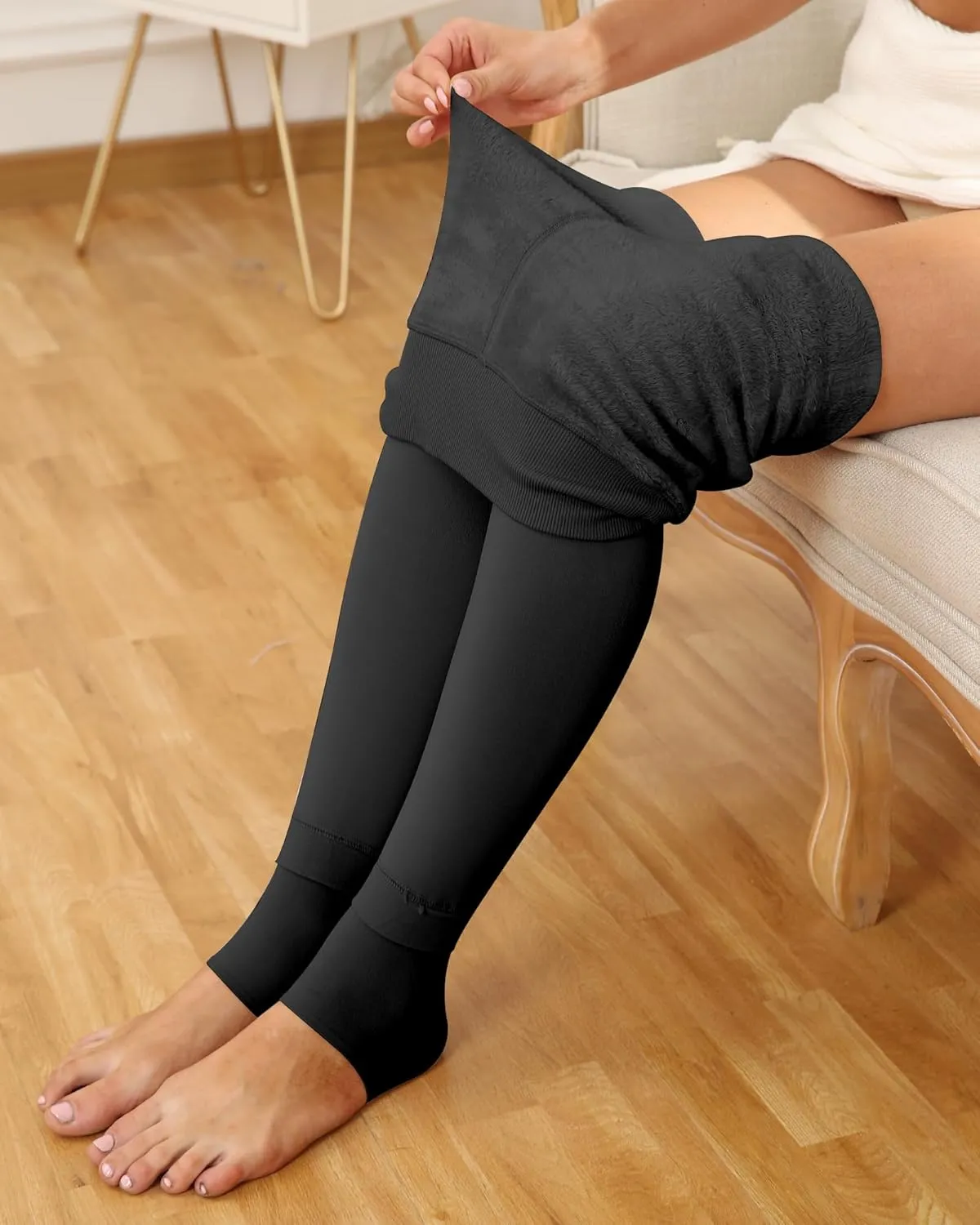 ATHVOTAR Fleece Lined Winter Warm Leggings for Women Thick Thermal Velvet Tights