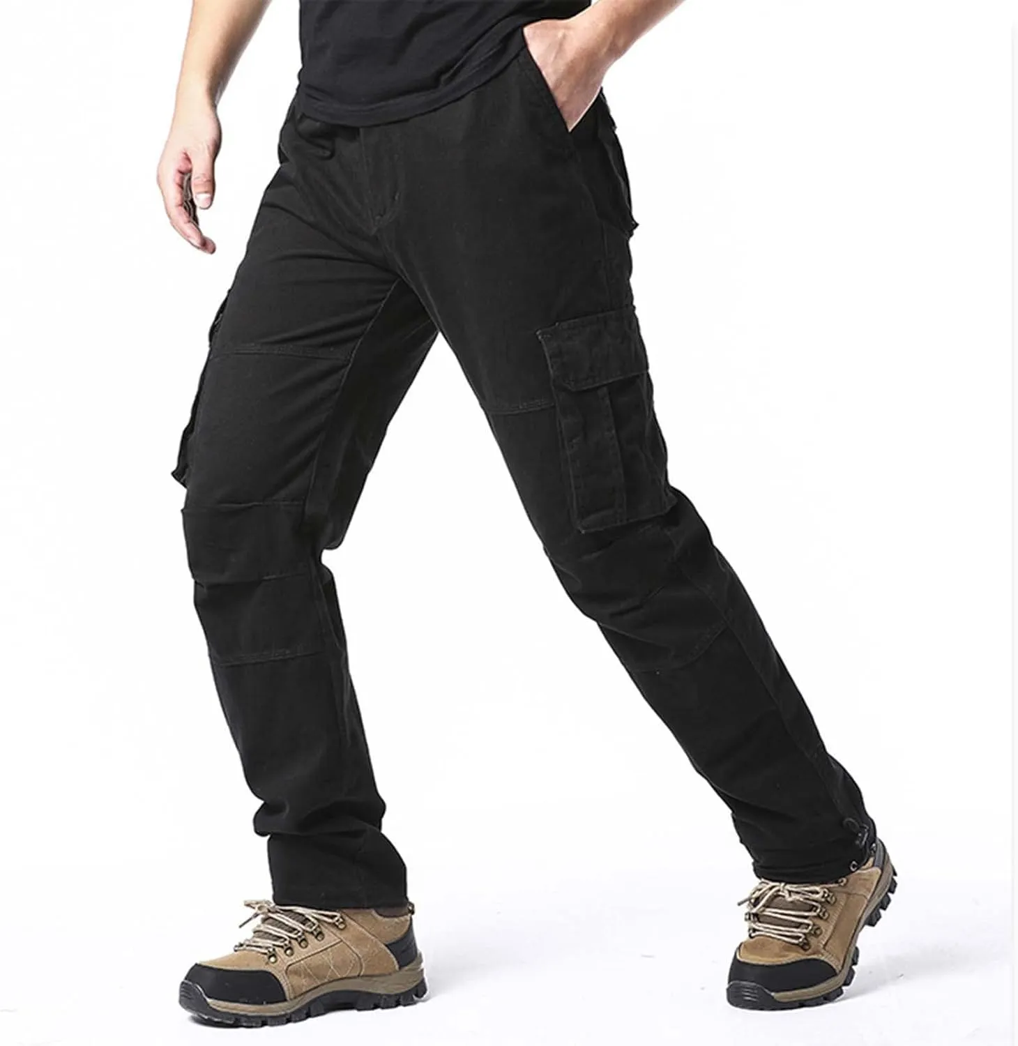 Cargo Sweatpants for Men Running Athletic Joggers with Pockets Men's Gym Training Jogger Pants Slim Fit Bodybuilding