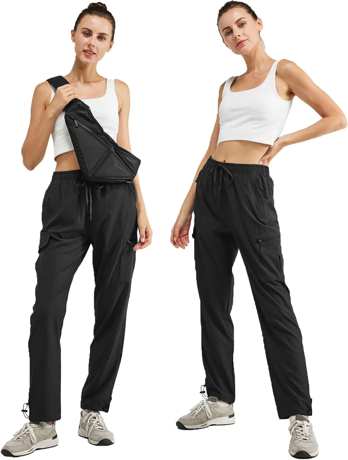 CT-Tebrun Women's Hiking Pants with Pocket Quick Dry Lightweight Cargo Pants Travel Hiking Runing Pants Outdoors