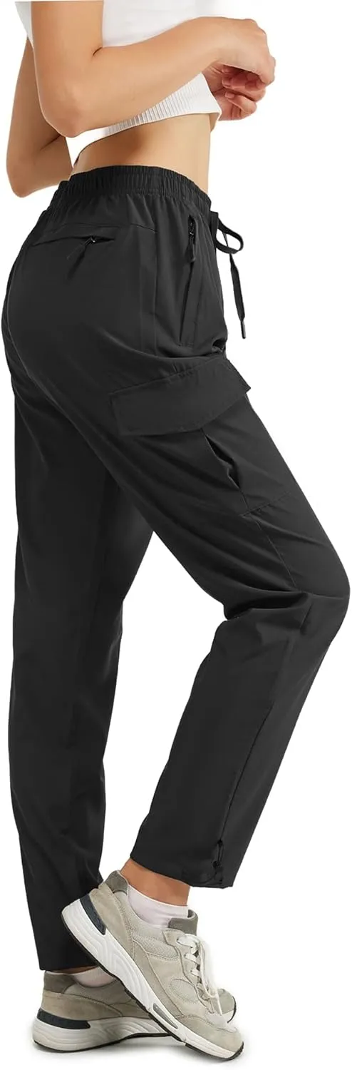 CT-Tebrun Women's Hiking Pants with Pocket Quick Dry Lightweight Cargo Pants Travel Hiking Runing Pants Outdoors