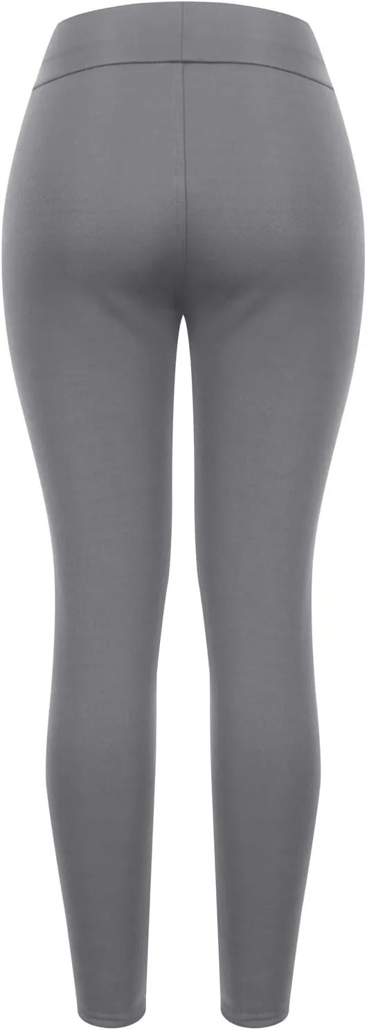 Fleece Lined Leggings Women High Waisted Winter Thermal Warm Pants Thick Yoga Tummy Control Athletic Tights