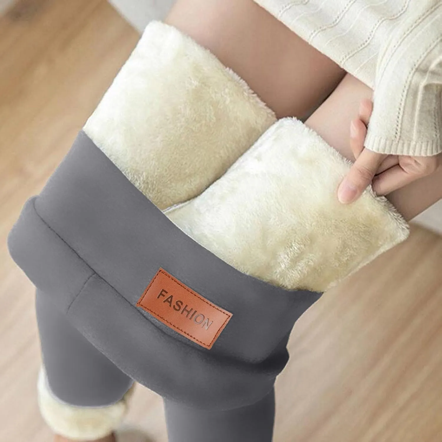 Fleece Lined Leggings Women High Waisted Winter Thermal Warm Pants Thick Yoga Tummy Control Athletic Tights