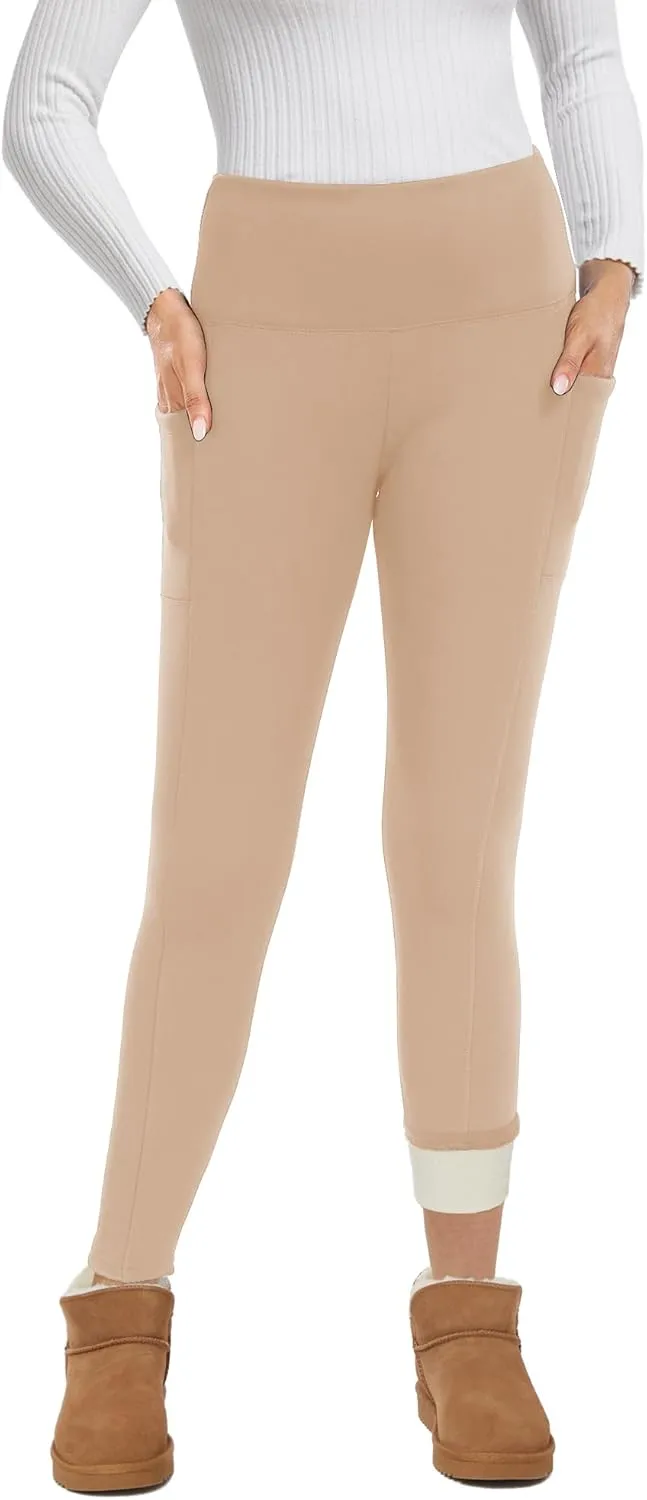 GAYHAY Fleece Lined Leggings for Women – Thick Winter Warm Thermal High Waisted Tummy Control Workout Yoga Pants