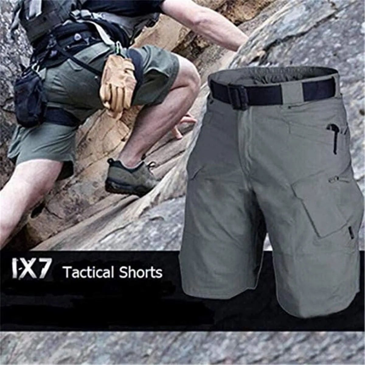 LELEBEAR 2021 Upgraded Tactical Waterproof Pants, Mens Waterproof Hiking Tactical Trousers for Combat Outdoor Hiking