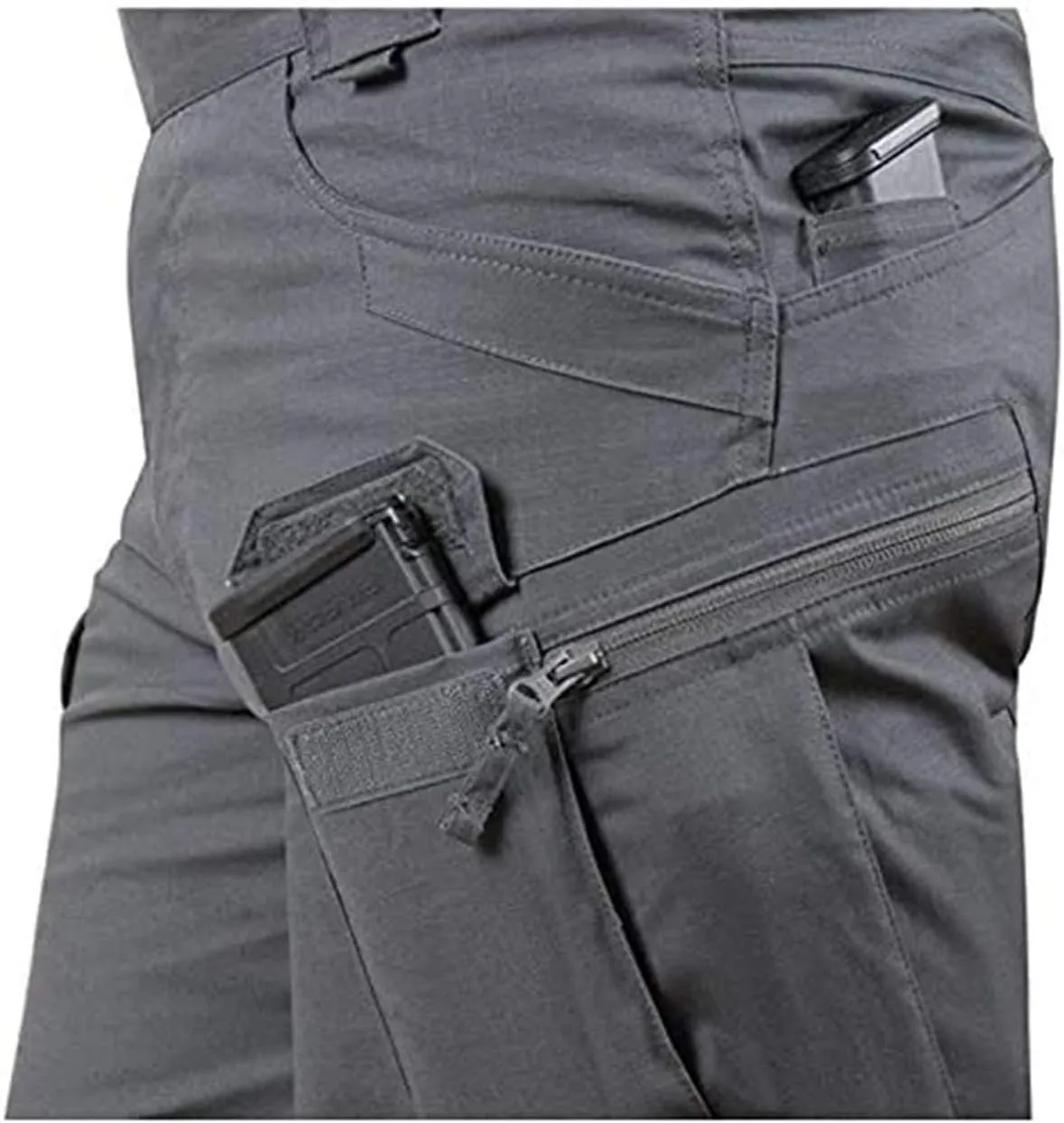 LELEBEAR 2021 Upgraded Tactical Waterproof Pants, Mens Waterproof Hiking Tactical Trousers for Combat Outdoor Hiking