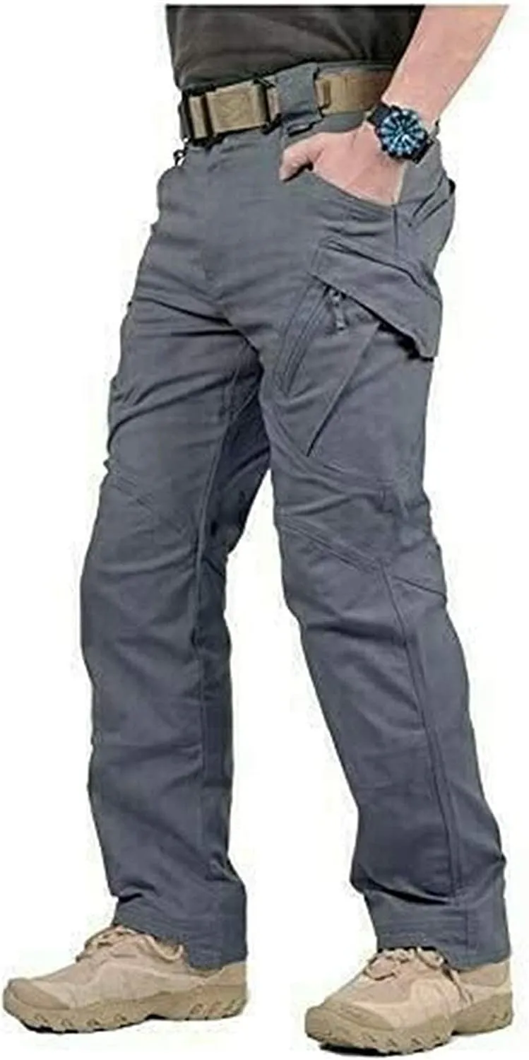 LELEBEAR 2021 Upgraded Tactical Waterproof Pants, Mens Waterproof Hiking Tactical Trousers for Combat Outdoor Hiking