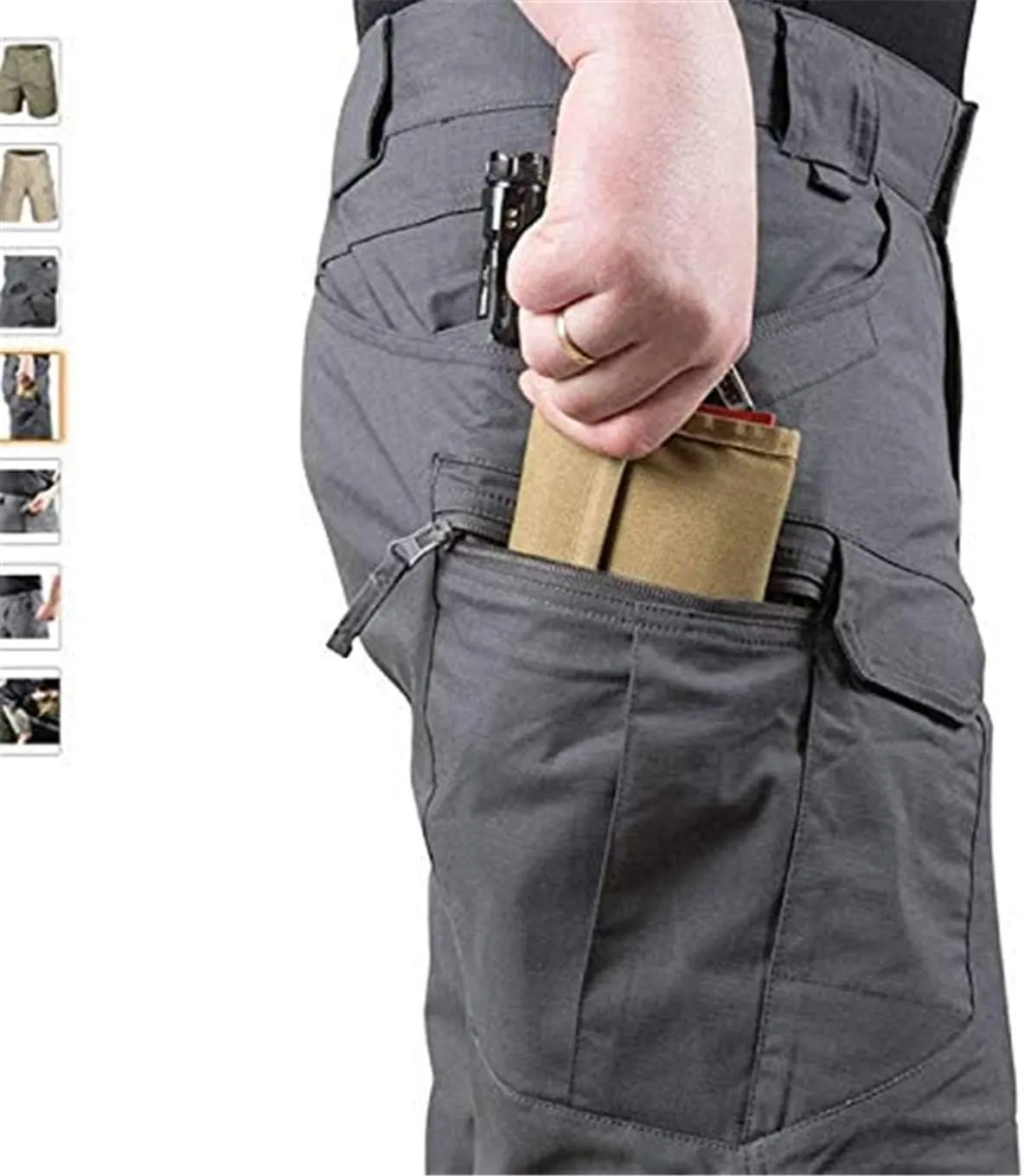 LELEBEAR 2021 Upgraded Tactical Waterproof Pants, Mens Waterproof Hiking Tactical Trousers for Combat Outdoor Hiking