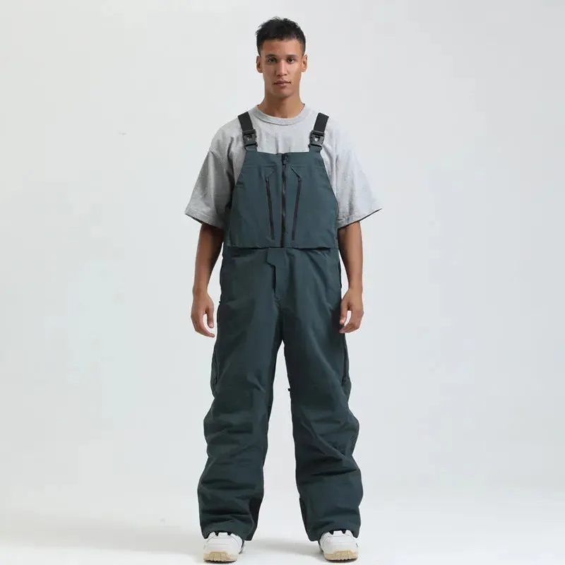 Men's Snowboard Bib Pants Super Baggy Ski Overalls
