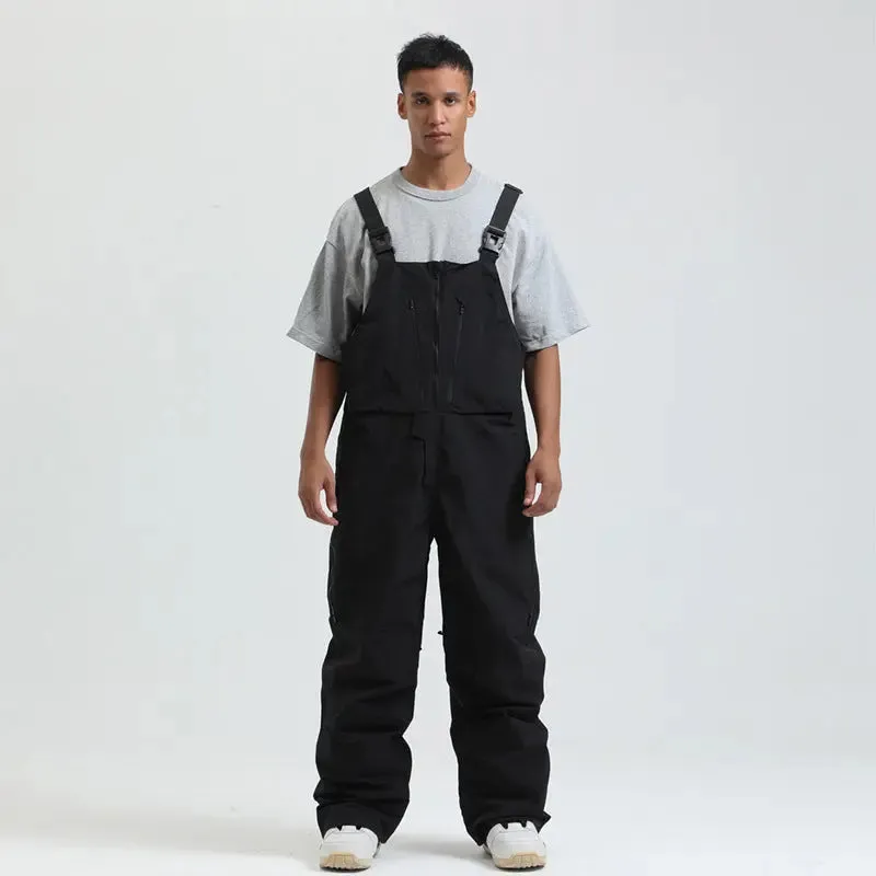 Men's Snowboard Bib Pants Super Baggy Ski Overalls