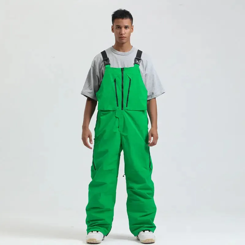 Men's Snowboard Bib Pants Super Baggy Ski Overalls