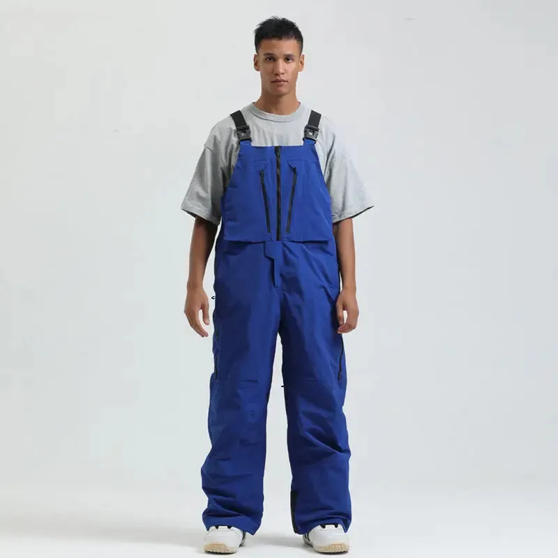 Men's Snowboard Bib Pants Super Baggy Ski Overalls