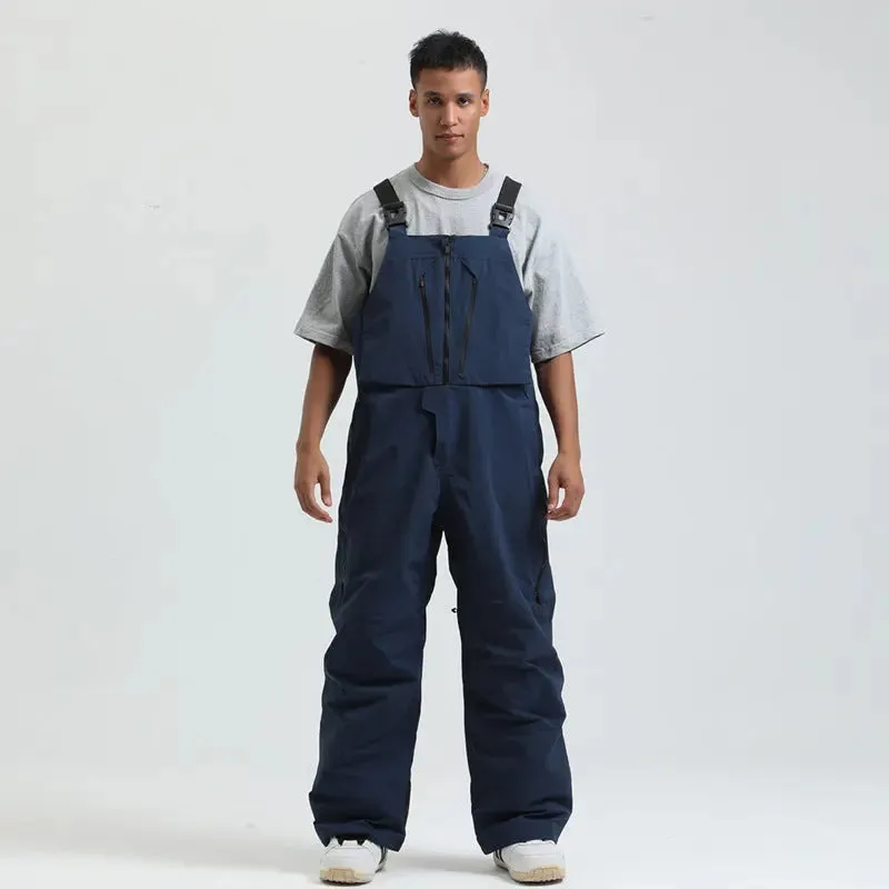 Men's Snowboard Bib Pants Super Baggy Ski Overalls