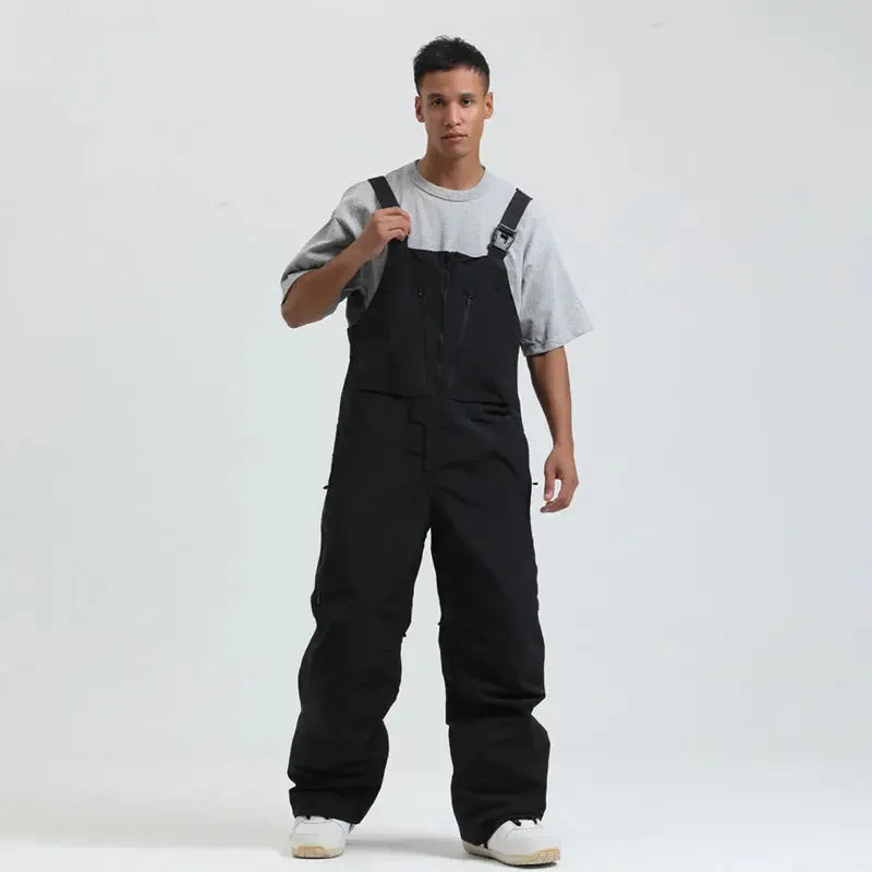 Men's Snowboard Bib Pants Super Baggy Ski Overalls