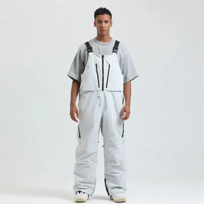 Men's Snowboard Bib Pants Super Baggy Ski Overalls