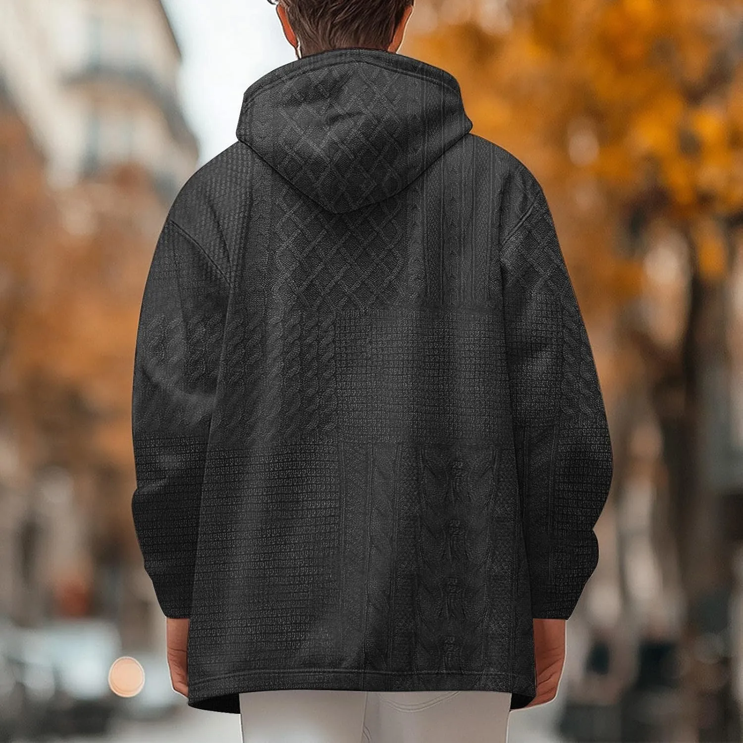 Mens Winter Jackets For Vintage Hoodies Padded Fashion Zip Up Long Sleeve Graphic Thickened Workout Cotton Coats