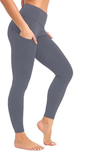 SP3LOPS Fleece Lined Leggings Women,Waterproof Winter Thermal Leggings for Women, Thick Warm Lined Yoga Pant Pockets Grey