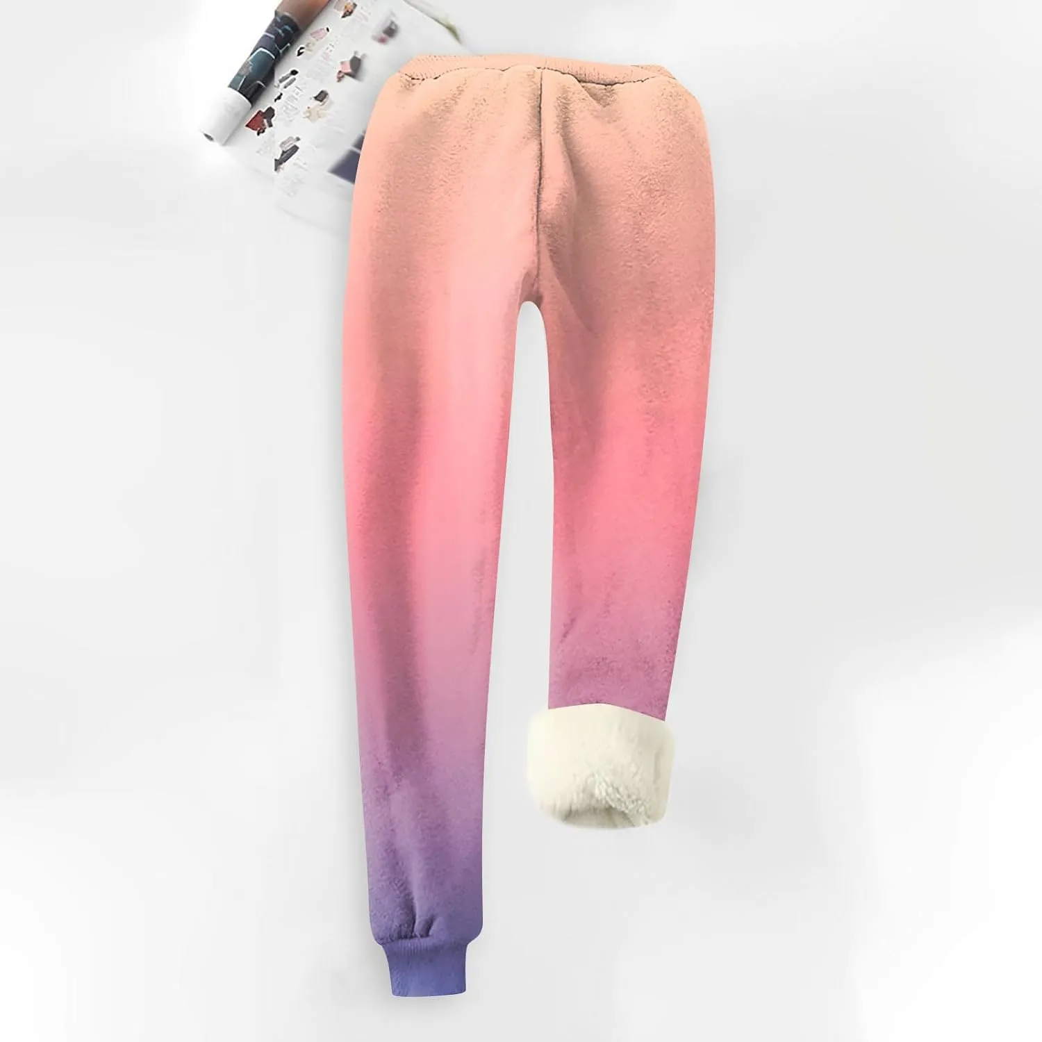 Sweatpants Women Casual Winter Fleece Lined Pants Straight Legs Joggers Petite Pants with Pocket Warm Clothes