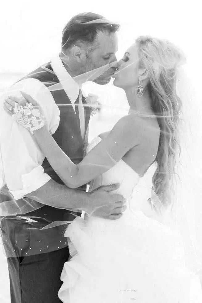 Sweetheart Ivory Ruffled High Low Organza Corset Bridal Gowns Long Wedding SWK14179