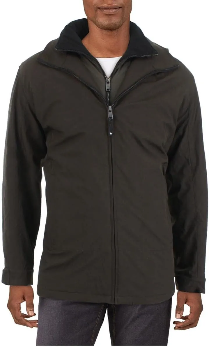 Weatherproof Mens Cold Weather Water Resistant Soft Shell Jacket Brown L