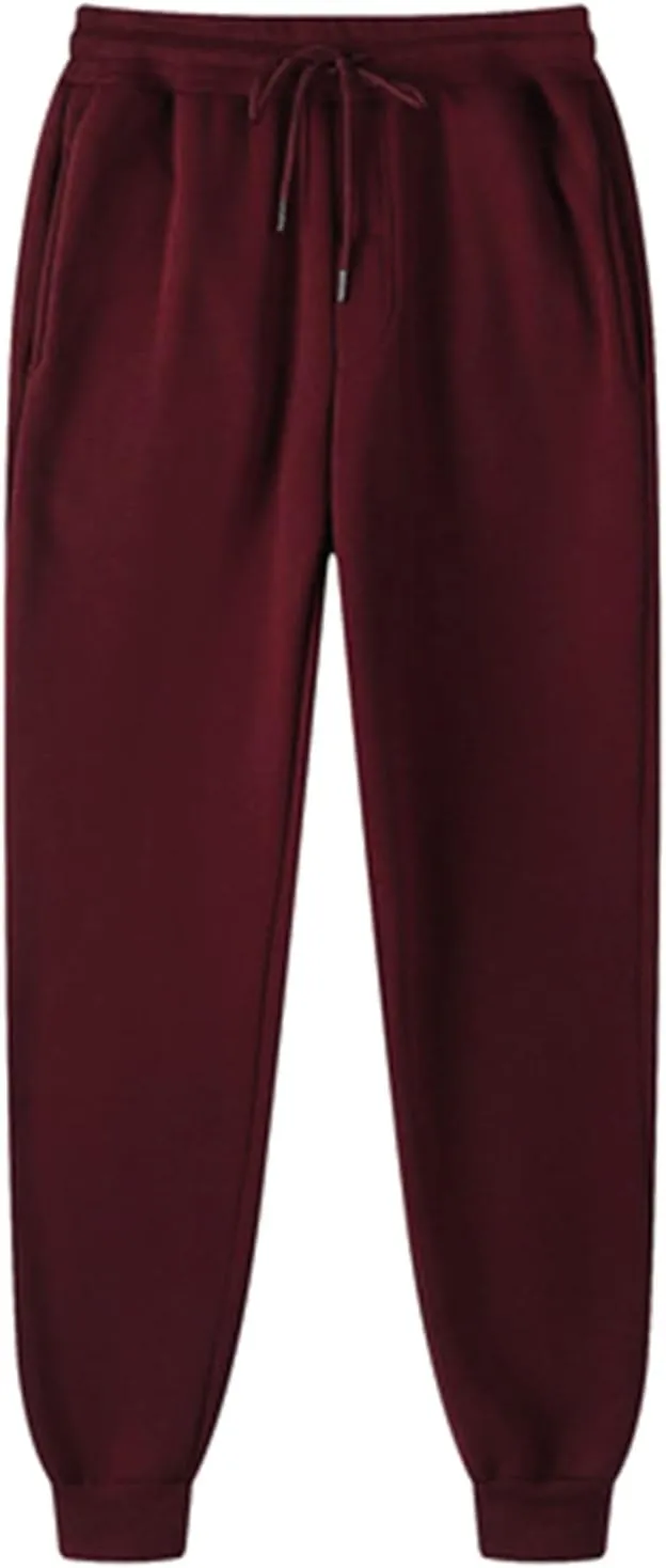Women Winter Sweatpants Sherpa Fleece Lined Pants Warm Hiking Pants Drawstring Waist Joggers Thick Sweatpants Trousers