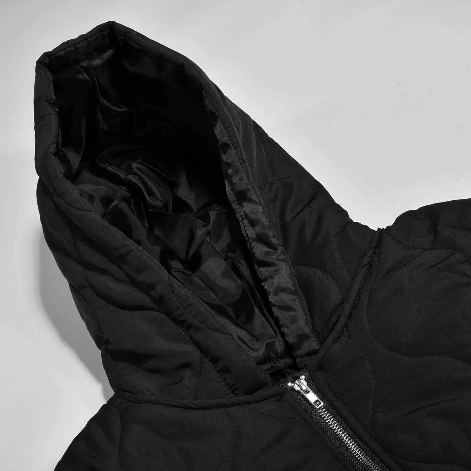 Womens Long Puffer Coat Packable Down Coat Ultralight Parkas Jacket Oversized Zip Up Winter Hooded Insulated Coat