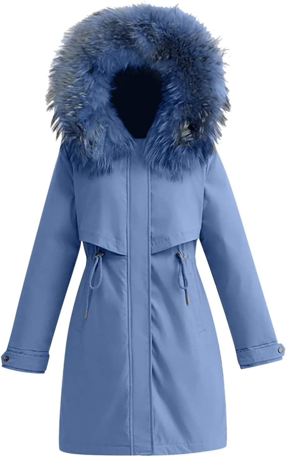 Womens Long Puffer Coat Packable Down Jacket Lightweight Parkas Jacket Maxi Zip Up Warm Hooded Quilted Coat