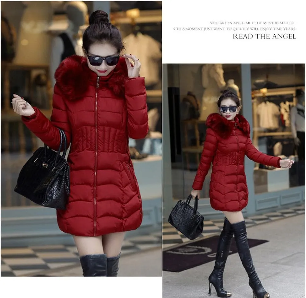 Womens Long Puffer Coat Packable Down Jacket Lightweight Parkas Jacket Maxi Zip Up Winter Hooded Quilted Coat